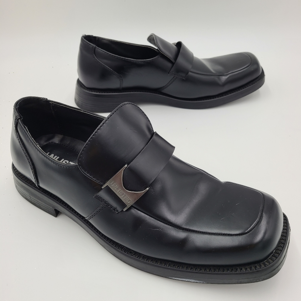 Kenneth Cole UNLISTED Men's Turntable Loafer- Black- Faux Leather- Size 12